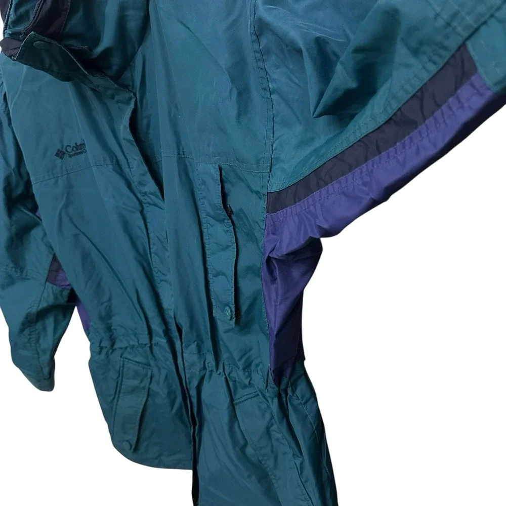 VTG Columbia Jacket Womens Large Teal Purple Longs Peak Ski‎ Full Zip Outdoor